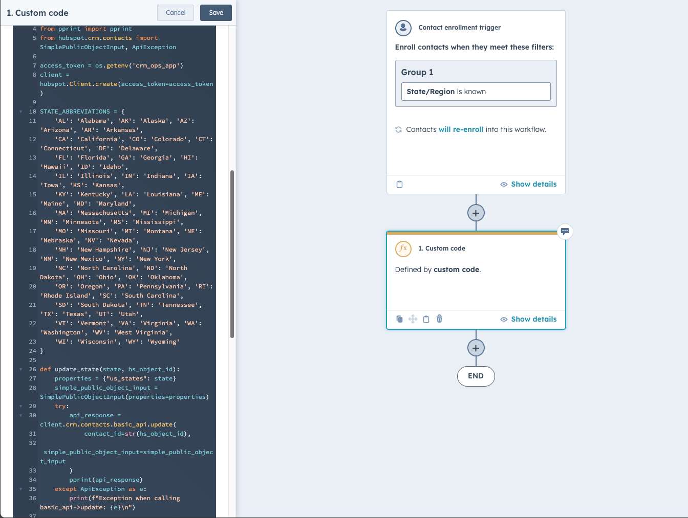 7 - Create custom code action and copy code