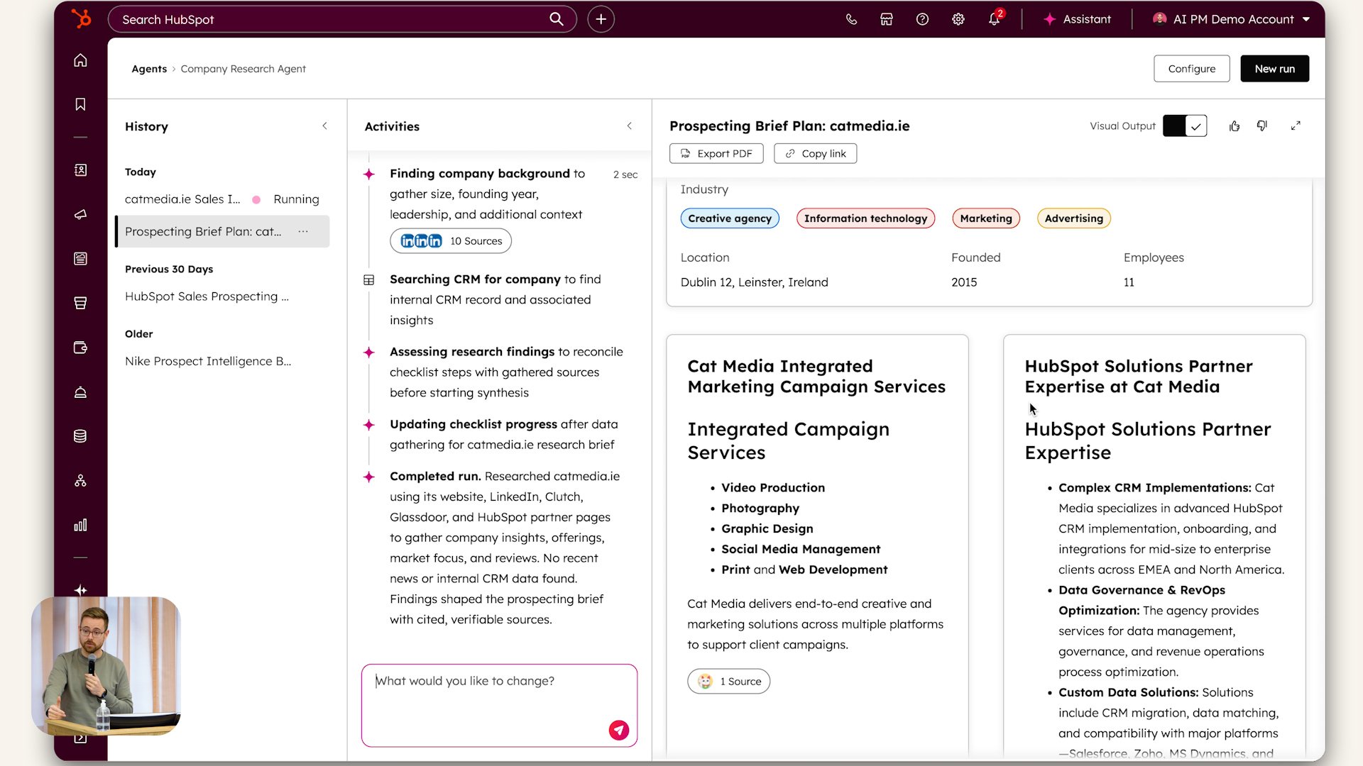 Agents From Company Research to Automated Customer Handoffs