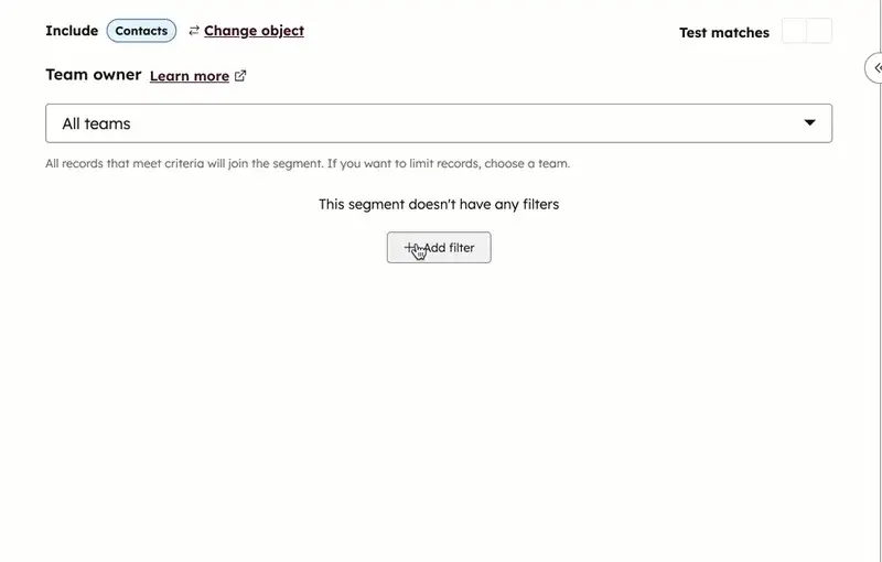 Create segments HubSpot