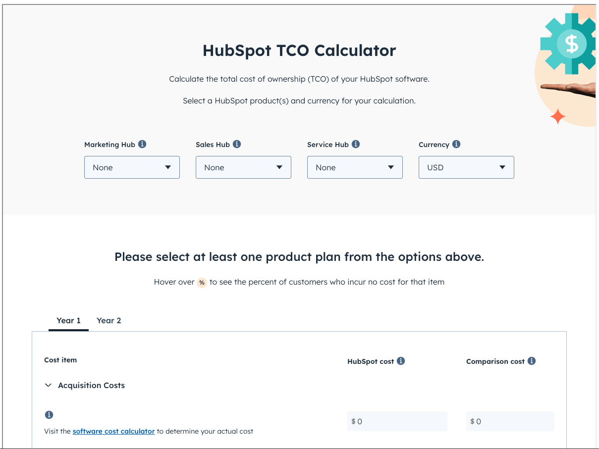 HubSpot TCO Calculator 2025